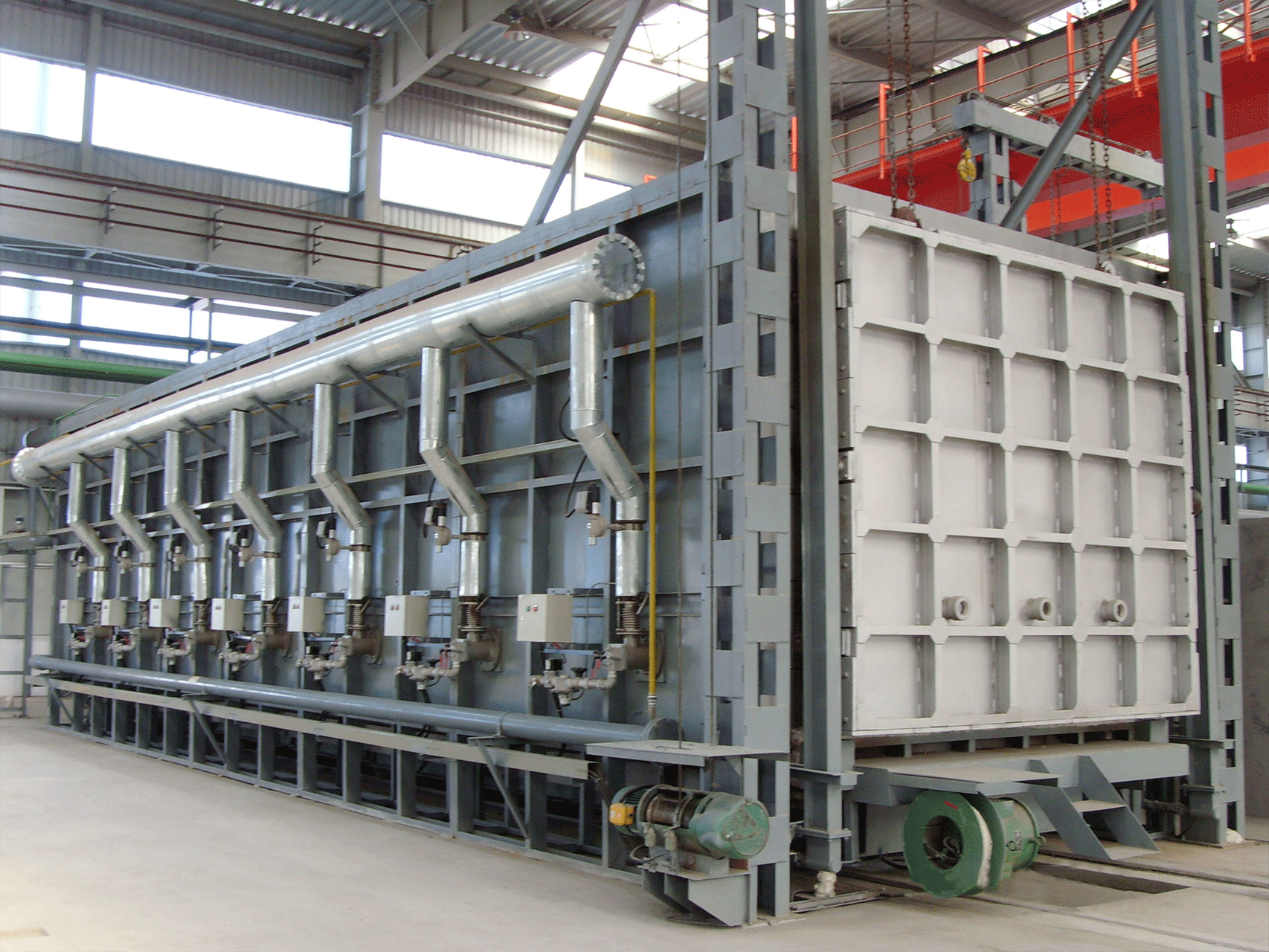 trolley type heat treatment gas furnace
