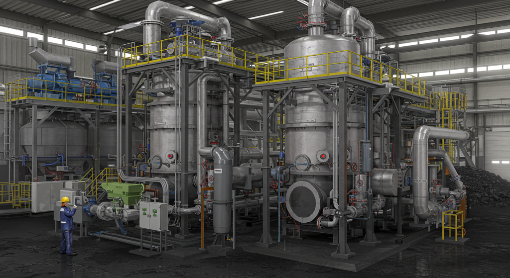 two stage coal gasifier