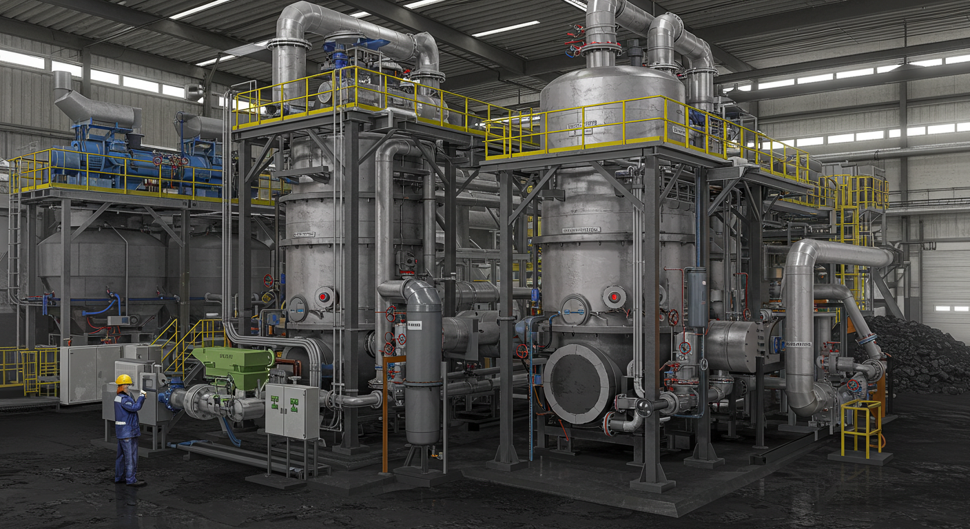 two stage coal gasifier