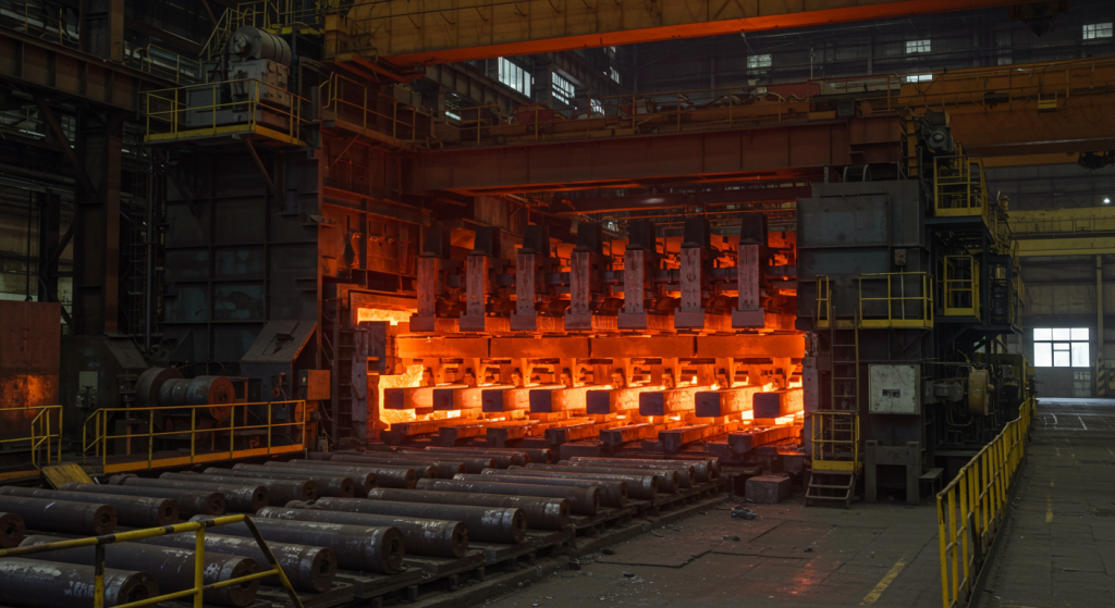 walking beam type reheating furnace